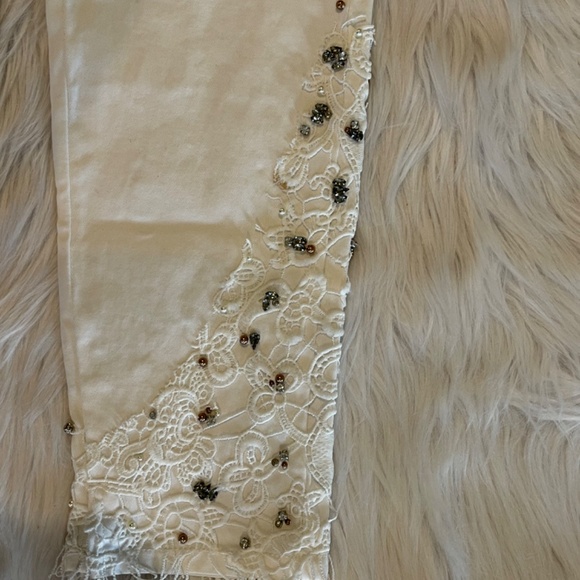 YES ZEE White Capris Pants Ladies Size 31 - Picture 4 of 8